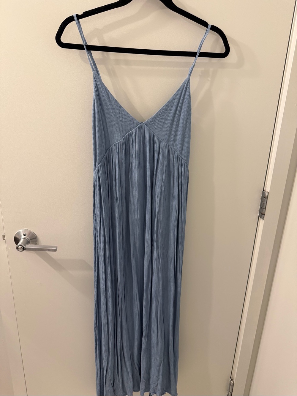 Z Supply Light Blue Midi Slip Dress with V-Neck